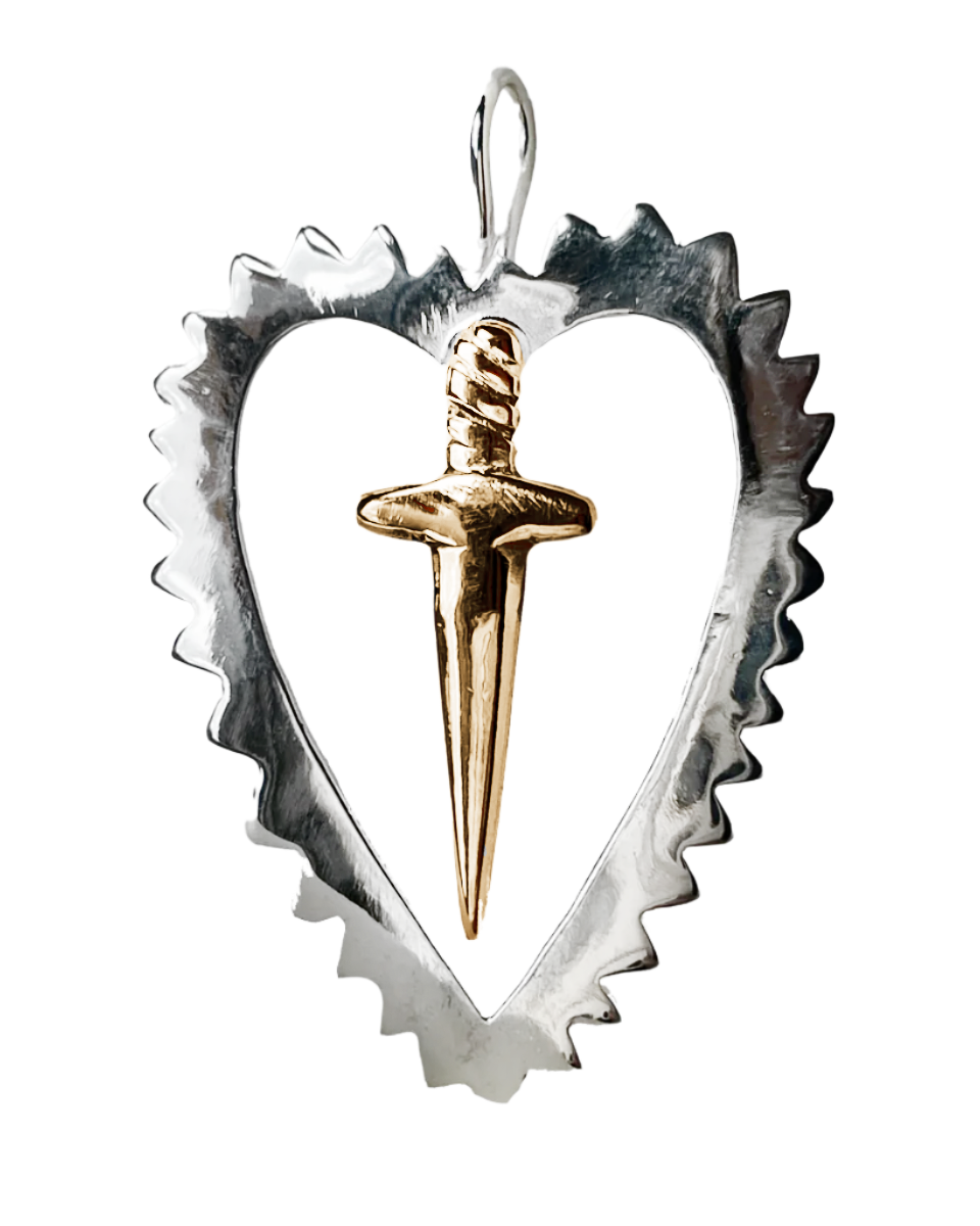 Cut Your Heart Out Earring - Sterling Silver