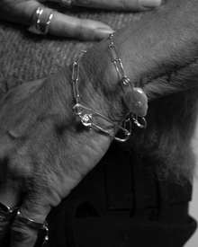 Crying Rose Pin Bracelet- Sterling Silver