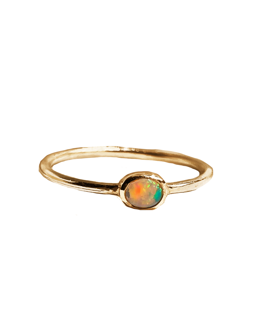 Fire Opal Ring - Solid 9K Gold