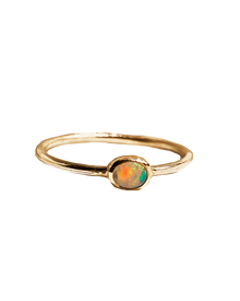 Fire Opal Ring - Solid 9K Gold