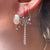 Freshwater Pearl Safety Pin Earring Silver
