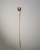 Horseshoe Threader Earring - Solid Yellow Gold