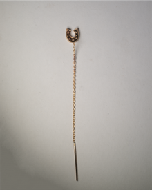 Horseshoe Threader Earring - Solid Yellow Gold