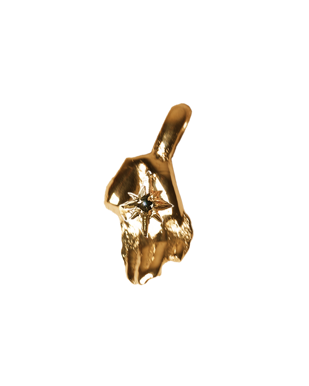 Birthstone Hand of Fate Necklace - Solid 9K Gold