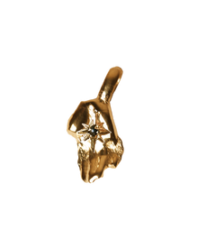 Birthstone Hand of Fate Necklace - Solid 9K Gold