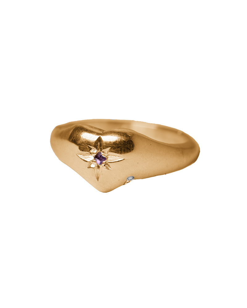 Love Drop Birthstone Ring - Solid 9K Gold