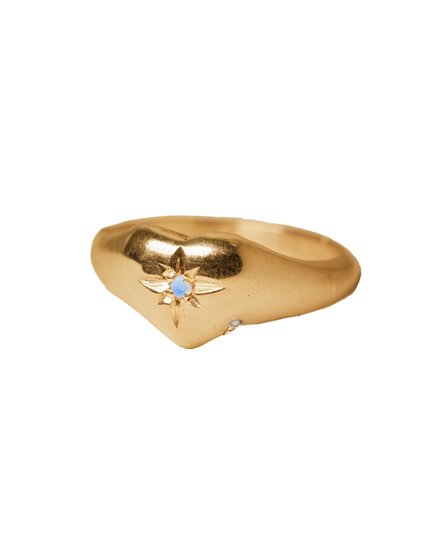 Love Drop Birthstone Ring - Solid 9K Gold