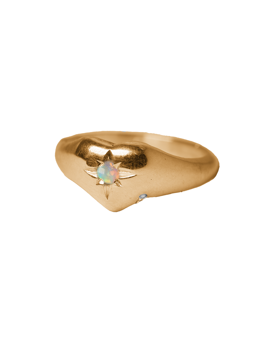 Love Drop Birthstone Ring - Solid 9K Gold