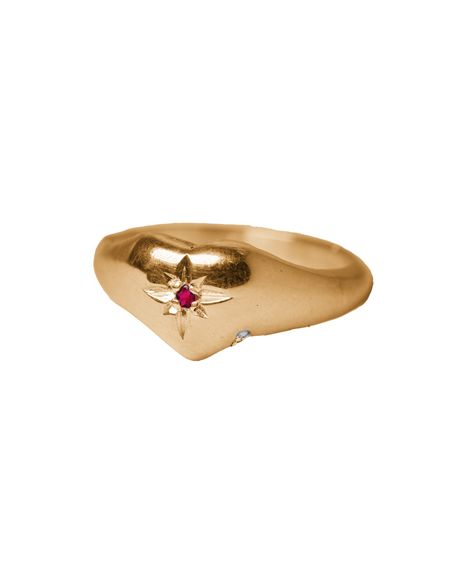 Love Drop Birthstone Ring - Solid 9K Gold