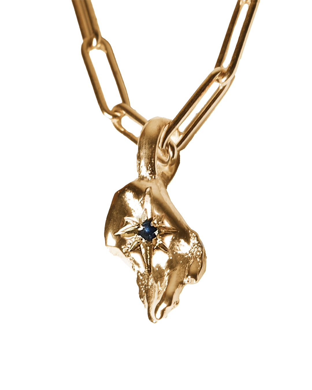 Birthstone Hand of Fate Necklace - Solid 9K Gold