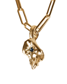 Birthstone Hand of Fate Necklace - Solid 9K Gold
