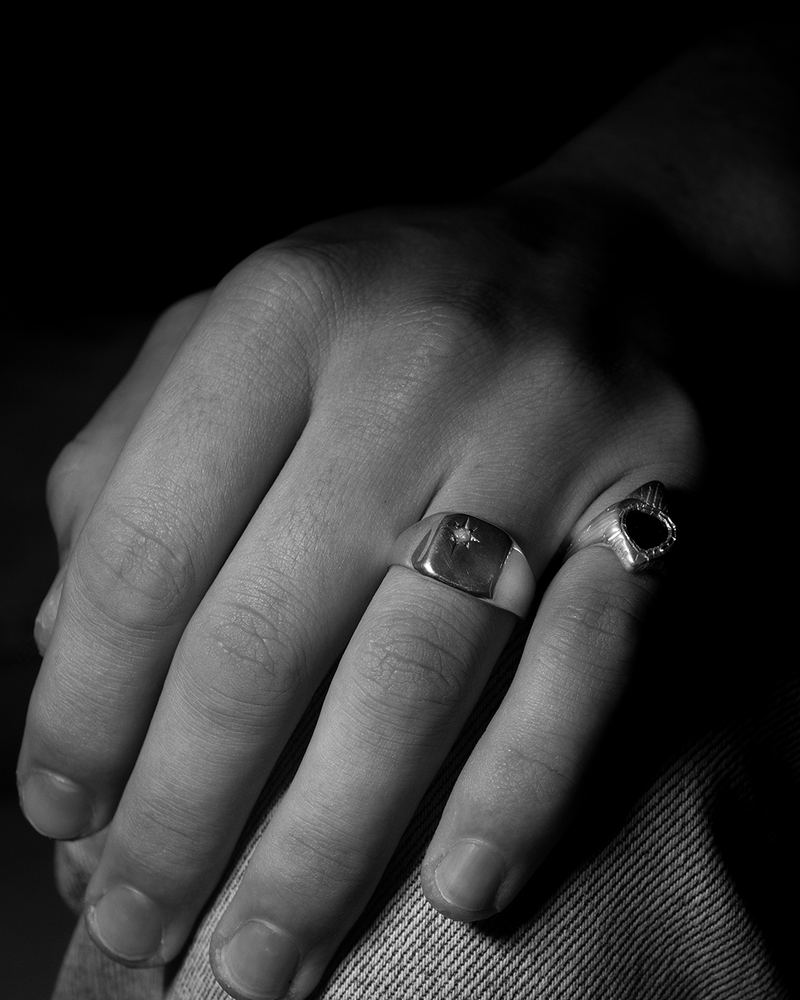 Birthstone Signet Ring - Solid 9K Gold
