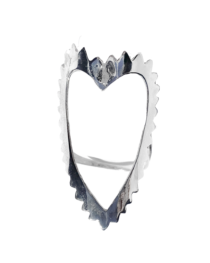 Big Love Heart Ring - Sterling Silver