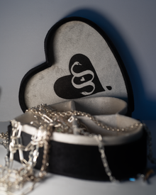 Heart Shaped Jewellery Box - Midnight