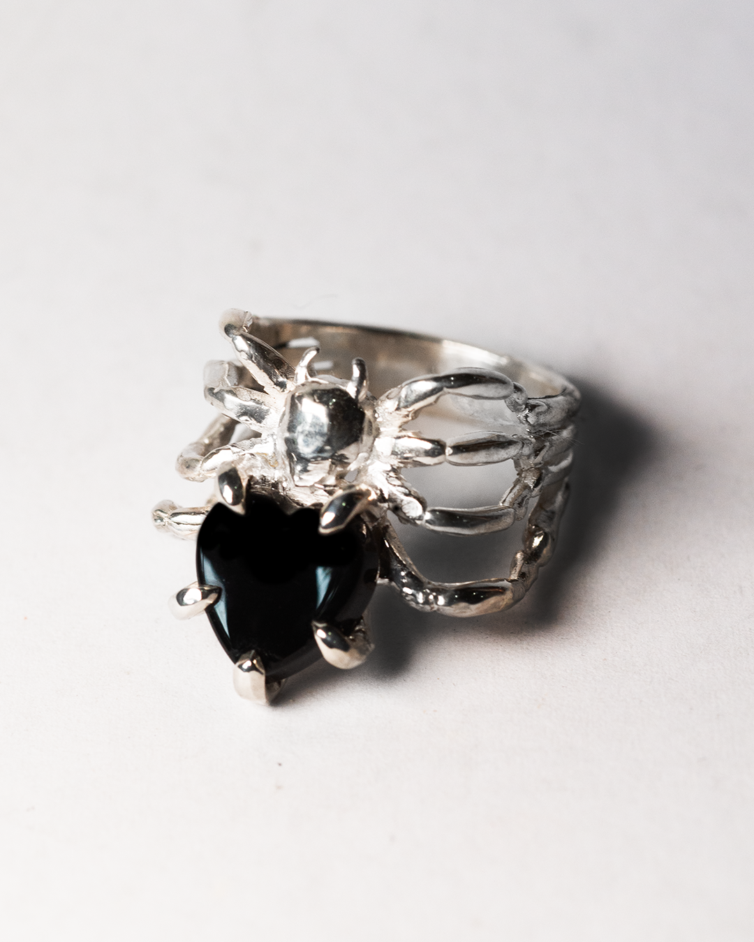 The Spider's Heart Ring - Sterling Silver