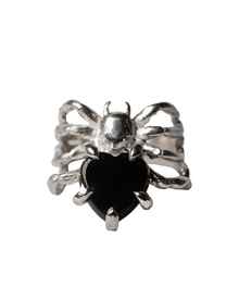 The Spider's Heart Ring - Sterling Silver