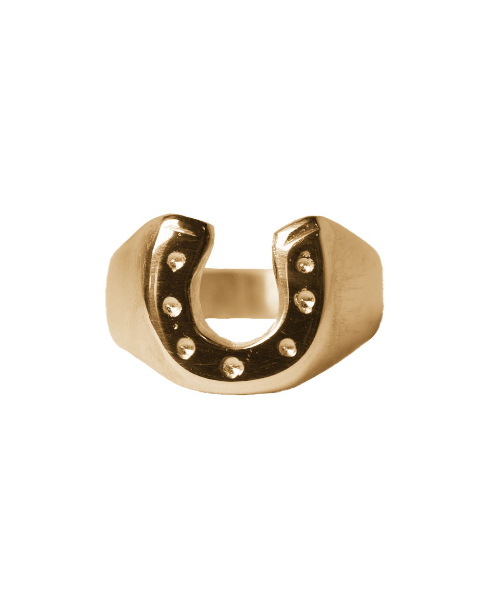 Horseshoe Signet - Solid 9K Yellow Gold