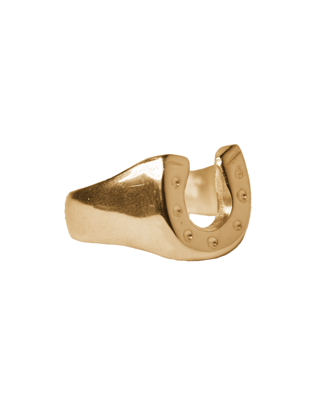 Horseshoe Signet - Solid 9K Yellow Gold