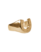Horseshoe Signet - Solid 9K Yellow Gold