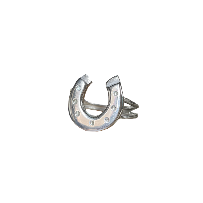 Lucky Horseshoe Ring - Sterling Silver