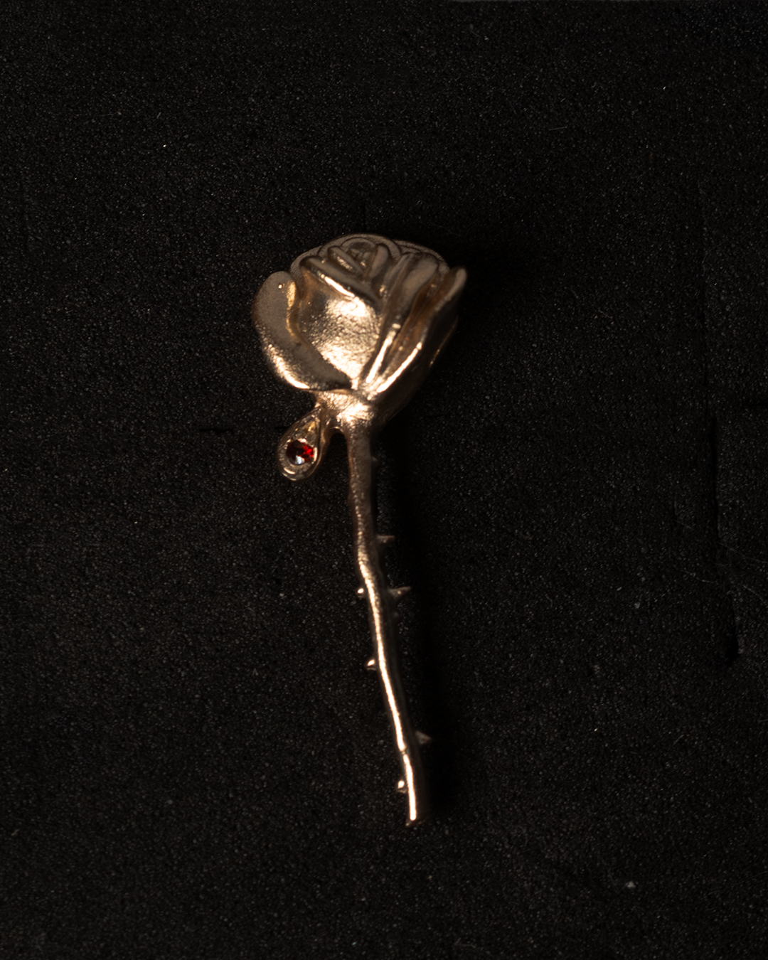 Crying Rose Necklace - Solid 9K Gold
