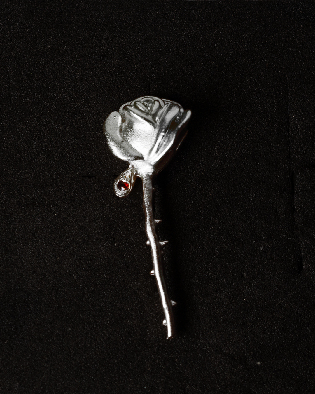 Crying Rose Necklace - Sterling Silver