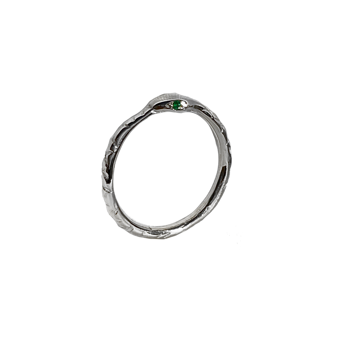 The Birthstone Oracle Snake Ring - Sterling Silver