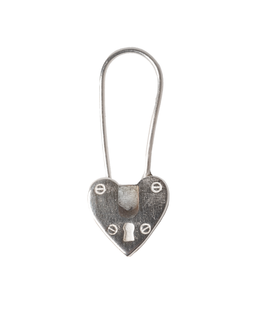 Large Heart Padlock - Sterling Silver