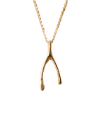 Le Petit' Wishbone Necklace - Solid 9K Gold