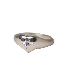 Love Drop Birthstone Ring - Sterling Silver