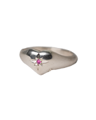 Love Drop Birthstone Ring - Sterling Silver