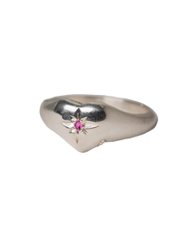 Love Drop Birthstone Ring - Sterling Silver
