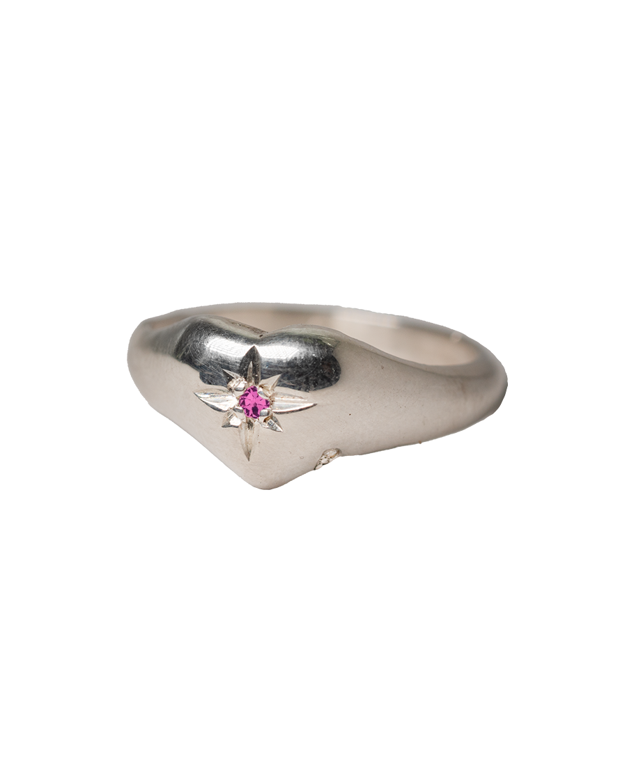 Love Drop Birthstone Ring - Sterling Silver