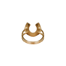 Lucky Horseshoe Ring - Solid 9K Yellow Gold