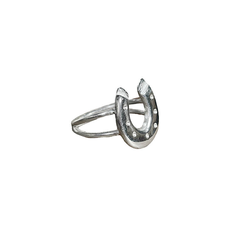Lucky Horseshoe Ring - Sterling Silver