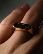 Memorial Channel Signet Ring - 9K Solid Gold