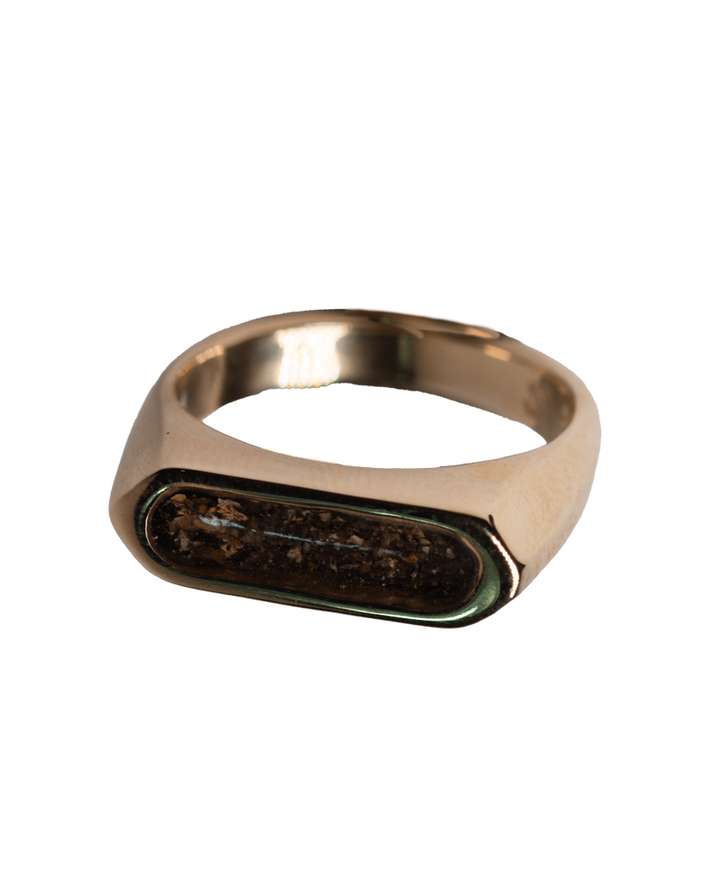 Memorial Channel Signet Ring - 9K Solid Gold
