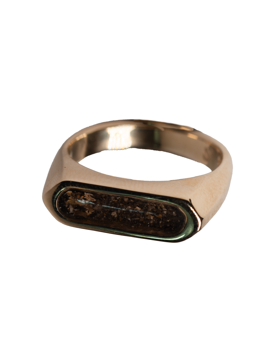 Memorial Channel Signet Ring - 9K Solid Gold