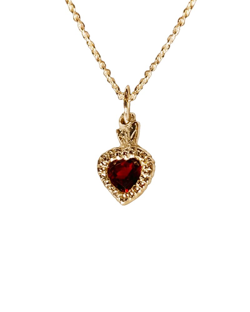 Mini Burn My Heart necklace - Solid 9K Gold