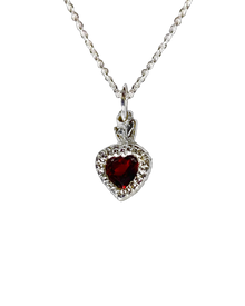 Mini Burn My Heart necklace - Silver
