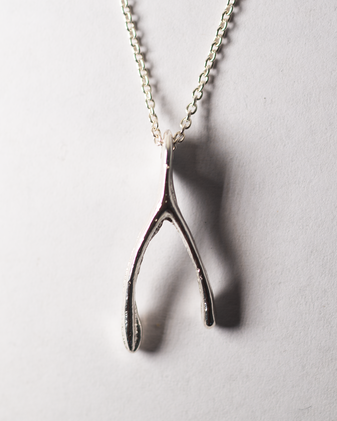 Le Petit' Wishbone Necklace - Sterling Silver