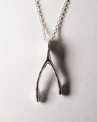 Le Petit' Wishbone Necklace - Sterling Silver