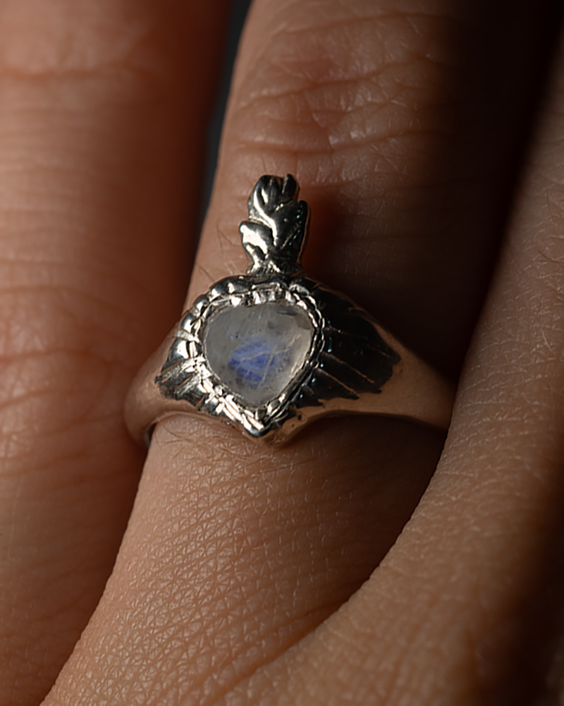 Mini Burn My Heart Signet - Sterling Silver