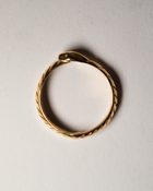 Knife's Edge Ouroboros Snake Ring - Solid 9K Gold