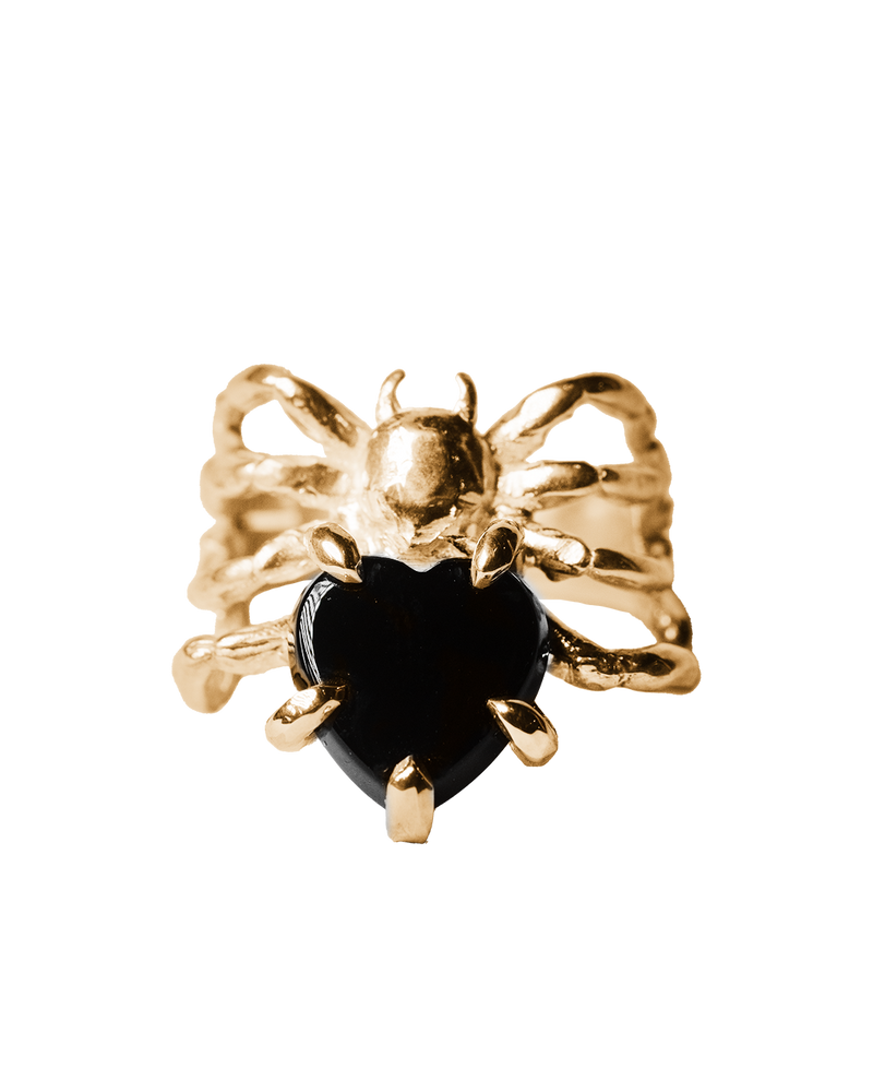 The Spider's Heart Ring - Solid 9K Gold