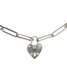Chain my Heart Padlock Choker - Sterling Silver