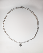 Chain my Heart Padlock Choker - Sterling Silver