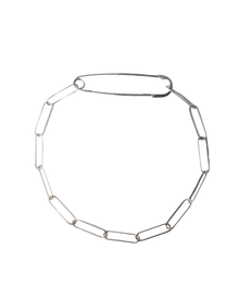 Safety Pin Bracelet- Sterling Silver