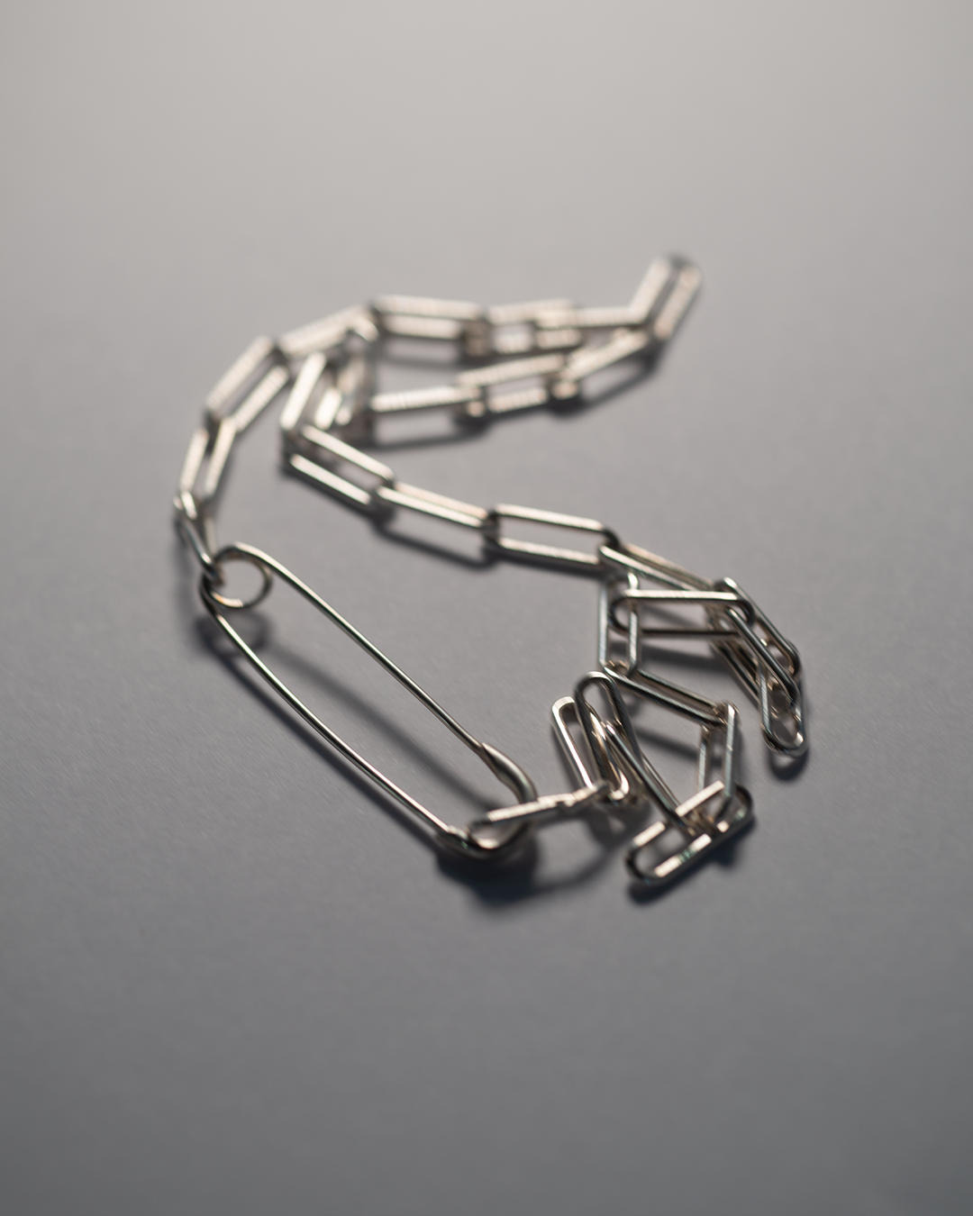 Safety Pin Necklace - Sterling Silver