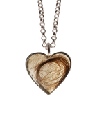 Lock of Hair Heart Necklace - Sterling Silver